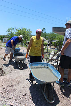 Concrete work (Angela's favorite)